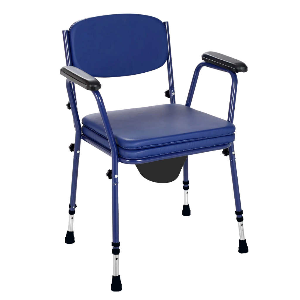 Höhenverstellbarer Toilettenstuhl mit Armlehnen