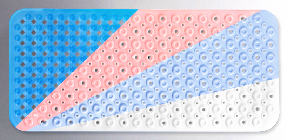 Badewannenmatte 88 x 40 cm mit 2 Haken zur Aufhängung